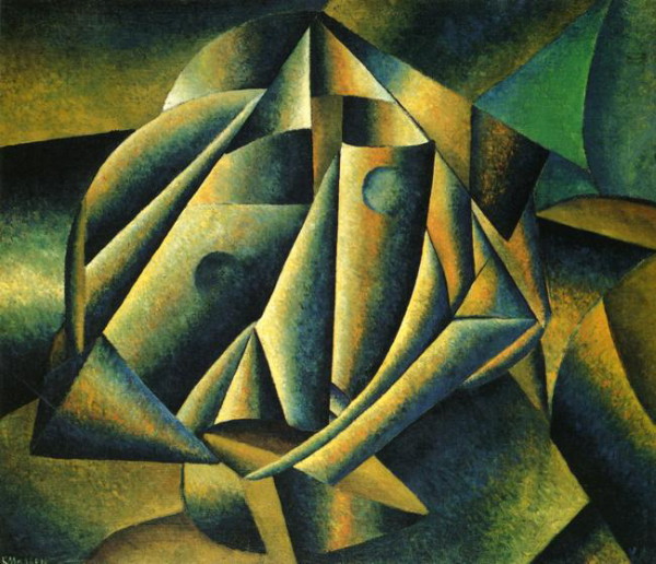 Image - Kazimir Malevich: Head of a Peasant Girl (1912-13).